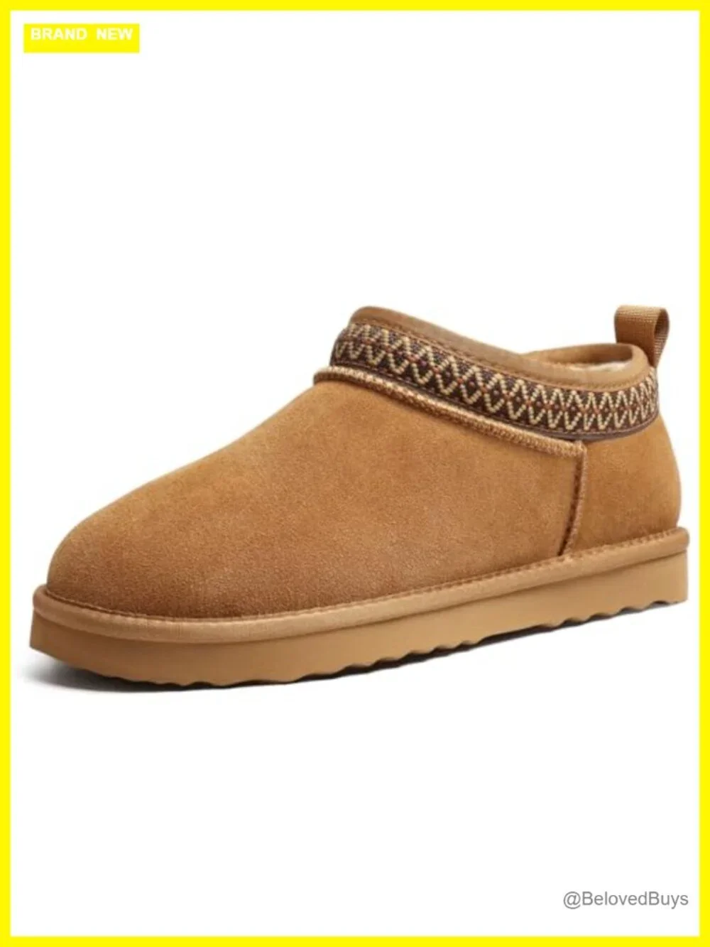 Genuine Suede Mini Snow Boots Ankle Boot with Fur Lined